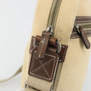 BURBERRY Blue Label Shoulder Bag Canvas Beige Silver Auth hk3692-11