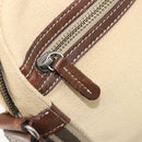 BURBERRY Blue Label Shoulder Bag Canvas Beige Silver Auth hk3692-23
