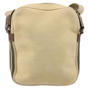 BURBERRY Blue Label Shoulder Bag Canvas Beige Silver Auth hk3692-2