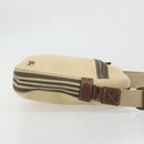 BURBERRY Blue Label Shoulder Bag Canvas Beige Silver Auth hk3692-3