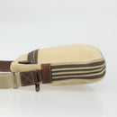 BURBERRY Blue Label Shoulder Bag Canvas Beige Silver Auth hk3692-4
