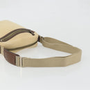 BURBERRY Blue Label Shoulder Bag Canvas Beige Silver Auth hk3692-7