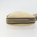BURBERRY Blue Label Shoulder Bag Canvas Beige Silver Auth hk3692-5