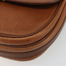 Burberrys Shoulder Bag Leather Brown Gold Auth hk3693-9