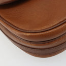 Burberrys Shoulder Bag Leather Brown Gold Auth hk3693-14