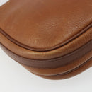 Burberrys Shoulder Bag Leather Brown Gold Auth hk3693-16
