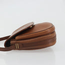 Burberrys Shoulder Bag Leather Brown Gold Auth hk3693-4