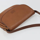 Burberrys Shoulder Bag Leather Brown Gold Auth hk3693-6