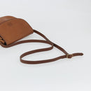 Burberrys Shoulder Bag Leather Brown Gold Auth hk3693-7