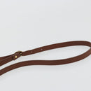 Burberrys Shoulder Bag Leather Brown Gold Auth hk3693-8