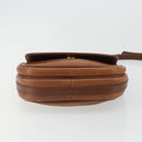 Burberrys Shoulder Bag Leather Brown Gold Auth hk3693-5