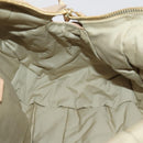 CELINE Hand Bag Leather Beige Gold Auth hk3694A-16