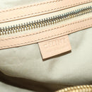 CELINE Hand Bag Leather Beige Gold Auth hk3694A-18