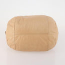 CELINE Hand Bag Leather Beige Gold Auth hk3694A-9