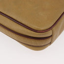 CARTIER Shoulder Bag Leather Beige Gold Auth hk3696A-9