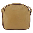 CARTIER Shoulder Bag Leather Beige Gold Auth hk3696A-2