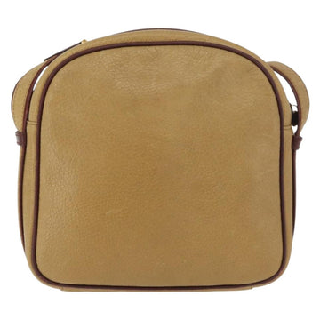 CARTIER Shoulder Bag Leather Beige Gold Auth hk3696A - 0