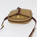 CARTIER Shoulder Bag Leather Beige Gold Auth hk3696A-6