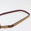 CARTIER Shoulder Bag Leather Beige Gold Auth hk3696A-8