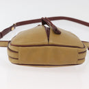 CARTIER Shoulder Bag Leather Beige Gold Auth hk3696A-5