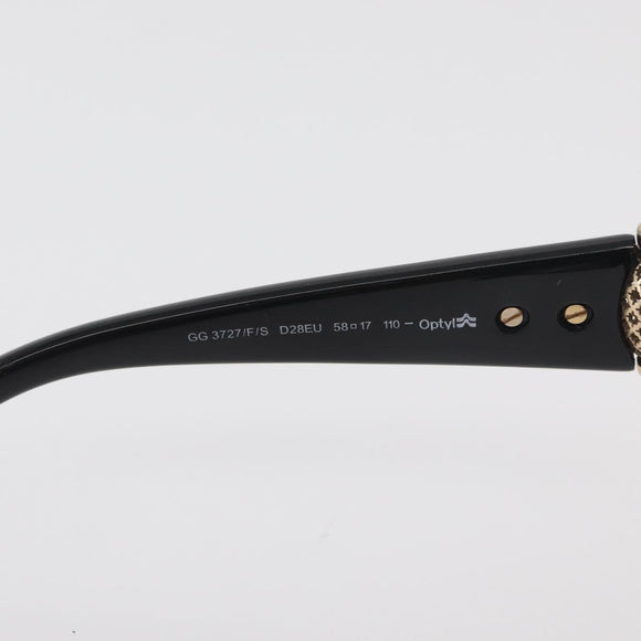 GUCCI Sunglasses plastic Black GG3727 Auth hk3699A