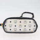 MCM Vicetos Logogram Shoulder Bag PVC White Gold Auth hk3702-10