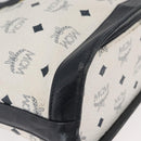 MCM Vicetos Logogram Shoulder Bag PVC White Gold Auth hk3702-11