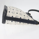 MCM Vicetos Logogram Shoulder Bag PVC White Gold Auth hk3702-4