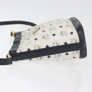 MCM Vicetos Logogram Shoulder Bag PVC White Gold Auth hk3702-5