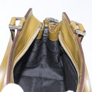 Salvatore Ferragamo Gancini Bag Patent leather 2way Brown Silver Auth hk3704-22