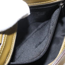 Salvatore Ferragamo Gancini Bag Patent leather 2way Brown Silver Auth hk3704-24