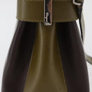 Salvatore Ferragamo Gancini Bag Patent leather 2way Brown Silver Auth hk3704-5