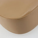 Salvatore Ferragamo Gancini Shoulder Bag Leather Beige Gold Auth hk3706-15