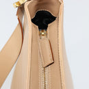 Salvatore Ferragamo Gancini Shoulder Bag Leather Beige Gold Auth hk3706-10