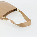 Salvatore Ferragamo Gancini Shoulder Bag Leather Beige Gold Auth hk3706-7