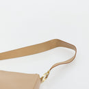 Salvatore Ferragamo Gancini Shoulder Bag Leather Beige Gold Auth hk3706-8