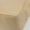 Salvatore Ferragamo Gancini Tote Bag Leather Beige Gold Auth hk3707-12