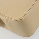 Salvatore Ferragamo Gancini Tote Bag Leather Beige Gold Auth hk3707-13