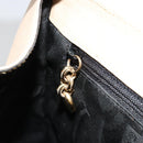 Salvatore Ferragamo Gancini Tote Bag Leather Beige Gold Auth hk3707-20