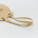 Salvatore Ferragamo Gancini Tote Bag Leather Beige Gold Auth hk3707-7