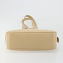 Salvatore Ferragamo Gancini Tote Bag Leather Beige Gold Auth hk3707-9