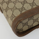 GUCCI GG Supreme Web Sherry Line Bag PVC Beige Gold 904 02 070 Auth hk3710-11