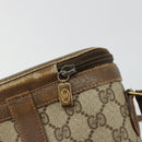 GUCCI GG Supreme Web Sherry Line Bag PVC Beige Gold 904 02 070 Auth hk3710-14