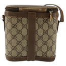 GUCCI GG Supreme Web Sherry Line Bag PVC Beige Gold 904 02 070 Auth hk3710-3