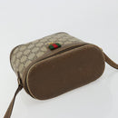 GUCCI GG Supreme Web Sherry Line Bag PVC Beige Gold 904 02 070 Auth hk3710-6