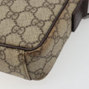 GUCCI GG Supreme Shoulder Bag PVC Beige Silver 122754 Auth hk3711-10