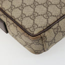 GUCCI GG Supreme Shoulder Bag PVC Beige Silver 122754 Auth hk3711-13
