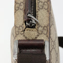 GUCCI GG Supreme Shoulder Bag PVC Beige Silver 122754 Auth hk3711-14