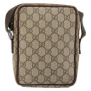 GUCCI GG Supreme Shoulder Bag PVC Beige Silver 122754 Auth hk3711-3