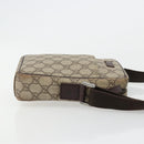 GUCCI GG Supreme Shoulder Bag PVC Beige Silver 122754 Auth hk3711-4